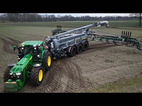 Gülle fahren 2025 mit neuem Kumm KTR32 TITAN & JohnDeere Traktoren im Emsland