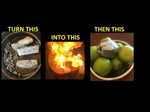 ALUMINIUM CASTING A SOLID APPLE - Melting Aluminium Scrap to Apple