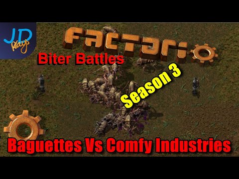 Factorio PvP Biter Battles | Season 3 Match 4 Baguettes and Comfy Industries