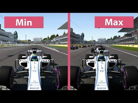 F1 2017 – PC 4K Min vs. Max Graphics Comparison