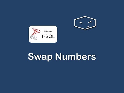 swap numbers in t sql