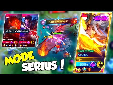KETEMU JAKARTA RAYA NO 5 AULUS! MARTIS GW AUTO MODE SERIUS! | TOP GLOBAL MARTIS INDONESIA - MLBB