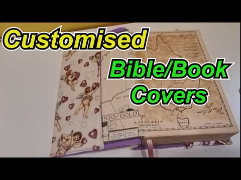 How to custom fit a book cover for your bible or favourite book. DIY Bible cover for beginners
