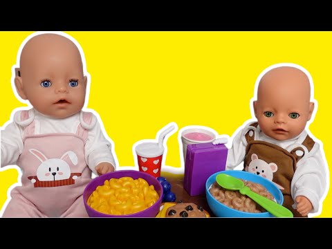 Baby Born Dolls Morning Routine and Shopping in Mini Target Shopping Cart compilation