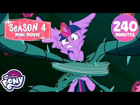 SEASON 4 MINI MOVIE 😱💖 | 4 HOURS | My Little Pony: Friendship is Magic | Mega Compilation 🎥