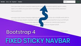 Bootstrap 4 Responsive Navigation Bar | Sticky Navbar with Smooth Scroll  | no JQuery | Source File