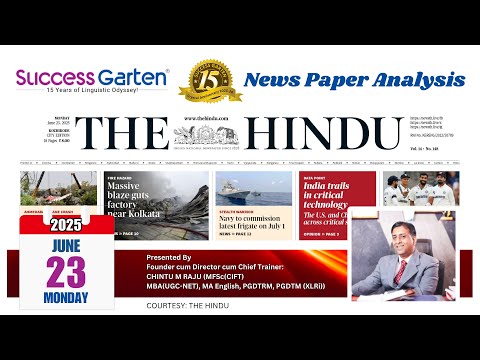 Newspaper Analysis - The Hindu Daily, Chintu M Raju!