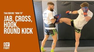 Jab Cross Hook Round Kick Combination