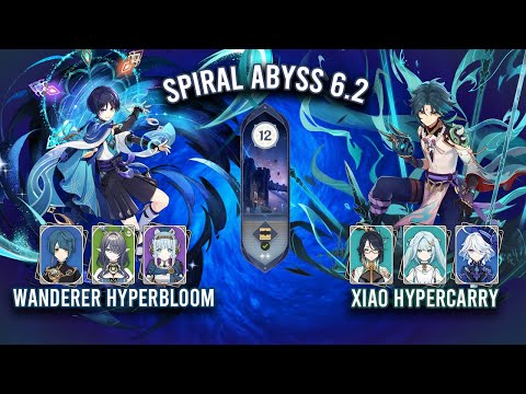 Spiral Abyss 6.2 - C0 Wanderer Hyperbloom & C0 Xiao Hypercarry | Genshin Impact