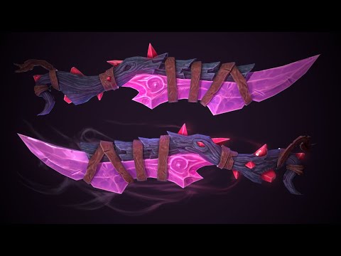 Stylized Purple Amber Dagger - Autodesk Maya, Zbrush, Substance Painter and Marmoset Toolbag