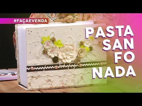 Pasta sanfonada em cartonagem por Patricia Godói