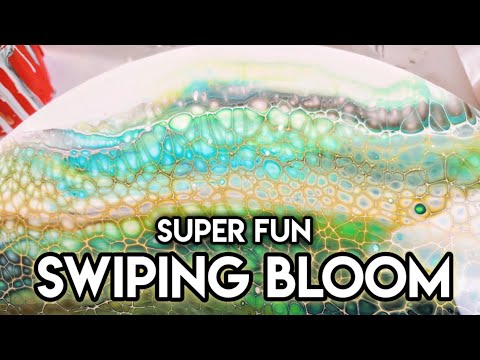 #38 Swipe Technique |  Acrylic Pouring Bloom Style
