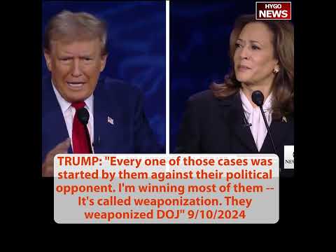 Kamala: We need to address needs of American (She's had 3.5 years to 'address'); Trump: DOJ weapon