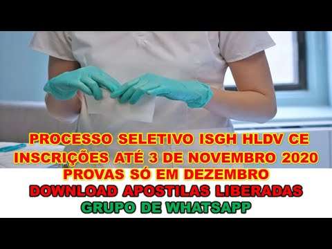 Processo Seletivo ISGH HLDV CE 2020 Inscrições até 3 de novembro e provas em dezembro  【741 VAGAS】