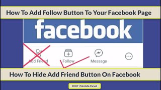 How To Add Follow Button & Hide Add Friend Button To Your Facebook Page ✔️