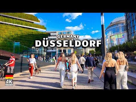 Düsseldorf Germany 🇩🇪 4K Walking Tour | Luxury Shopping Streets & Local Life