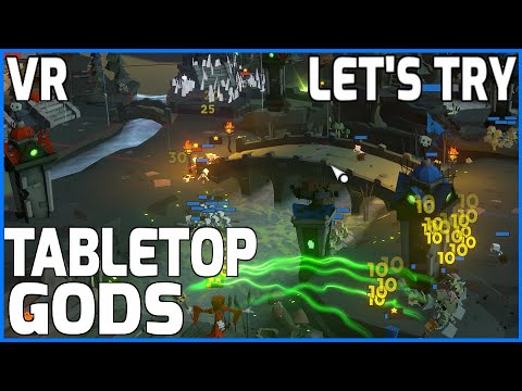 Let's Try...Tabletop Gods (PC VR Quest 2 60fps Gameplay Let's Play Review)