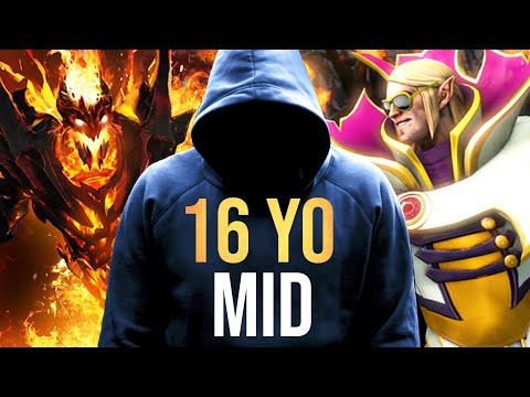16 yo Shadow Fiend and Invoker on mid — Hansha