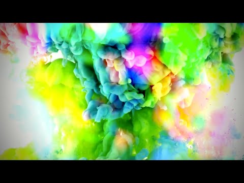 4k Slow Motion Ink In WaterㅣSoothing, Calming Music With Abstract Colourful Ink In Water Background