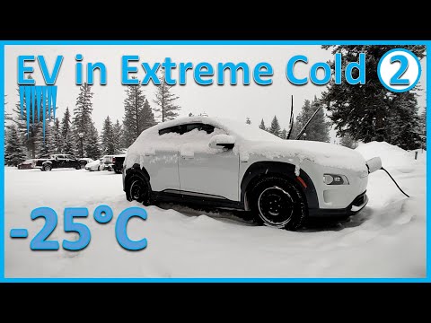 Extreme Cold EV Road Trip Part 2 : Canadian Winter  (830km)