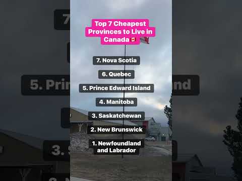 Top 7 Cheapest Provinces to Live in Canada #shortvideo #fypyoutube