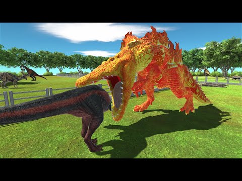 FIRE PURUSSAURUS REX A TRIP TO JURASSIC PARK - Animal Revolt Battle Simulator