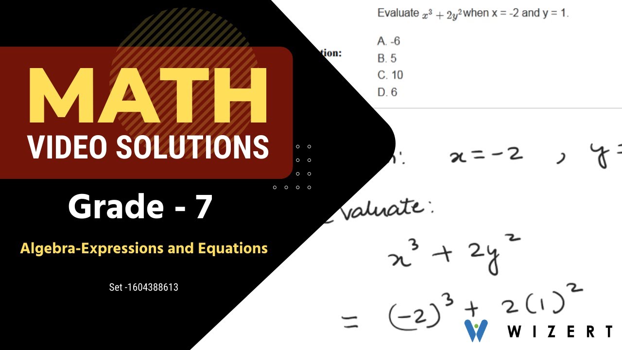 Grade 7 Mathematics Worksheets - Algebra (Expressions And Equations) worksheet pdfs - Set 1604388613