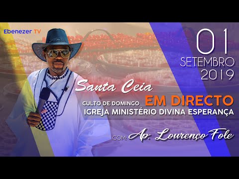 CULTO DE DOMINGO ll EM DIRECTO ll Ministério Divina Esperança ll 01.09.2019
