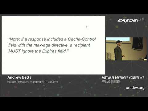 Andrew Betts - Headers for Hackers: Wrangling HTTP Like a Pro | Øredev 2018