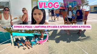 VLOG: FOMOS A PRAIA COM OS AMIGOS + JANTINHA EM CASA + APROVEITAMOS A PISCINA!