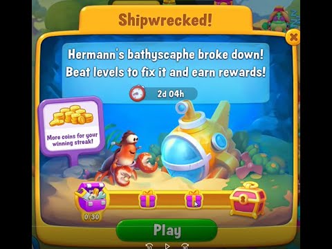 FISHDOM: Hermann's bathyscaphe Level 1 No boosters