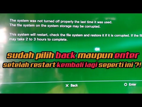 The system was not turned off properly PS3
