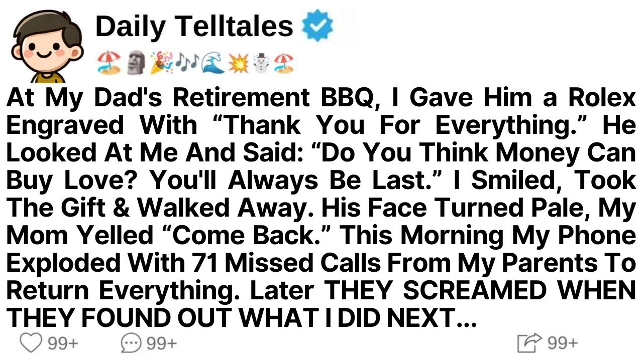 At My Dad's Retirement BBQ, I Gave Him a Rolex Engraved With “Thank You For Everything.” But Dad...