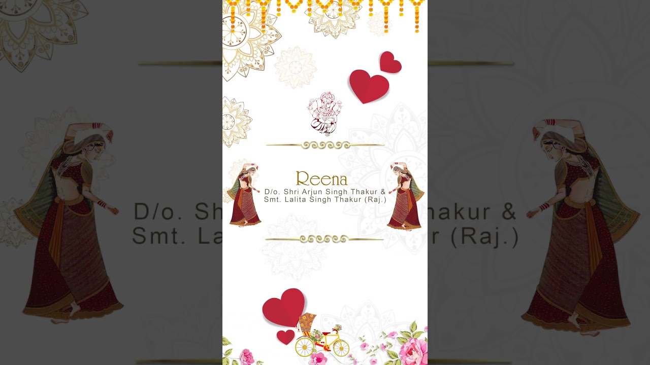 Mora Saajan Animated Save The Date Wedding Invitation Video Template | Premiere Pro