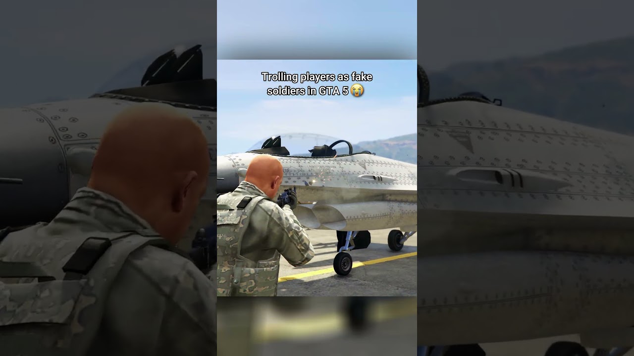 We pretended to be soldiers in GTA 5 😱😏 #shorts #gta