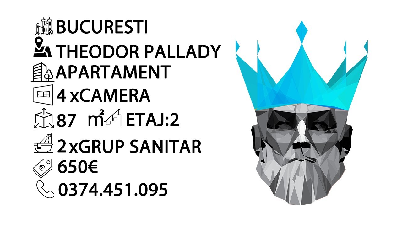 Tur video 4 Camere |  Centrala Proprie  | Theodor Pallady  | Loc Parcare  | AC 