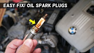 WHY THERE IS ENGINE OIL ON SPARK PLUGS ON BMW. OIL LEAK SPARK PLUG