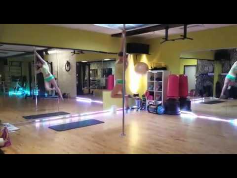 Pole Dance Academy training intermediate combinations