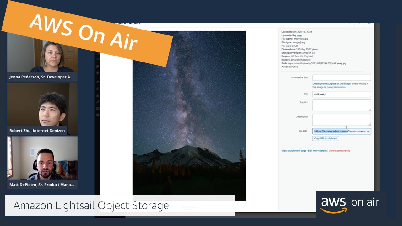 AWS On Air ft. Amazon Lightsail Object Storage | AWS Events