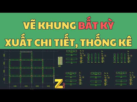 Video hướng dẫn vẽ khung kết cấu thép mái lệch