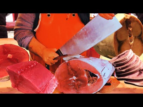 Italy Street Food in Catania, Sicily. A Walk around 'La Pescheria' Fish Market