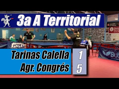 Tarinas Calella - Agr Congrés 1-5 | 3a A Terr | Club Tennis Taula Calella