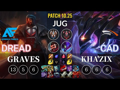 AF Dread Graves vs HLE CaD Kha'Zix Jungle - KR Patch 10.25