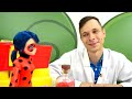 Куклы Леди Баг и Супер Кот в больнице! Вылечит ли их Доктор Ой? Игры для детей в больничку