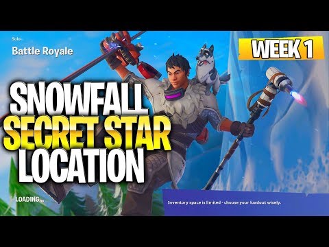 Fortnite Battle Royale Season 7 Week 1 Secret Battlestar Location (“Snowfall” Challenges)
