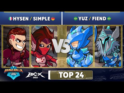 hysen & simpLe vs. yuz & Fiend - Top 24 - Brawlhalla World Championship 2022