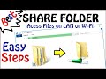 Share Folder in Windows 10 \ 8 \ 7 | Network File Access Sharing in 4 Steps