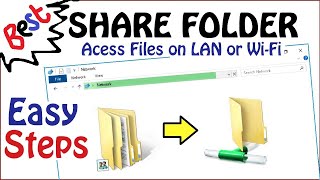Share Folder in Windows 10 \ 8 \ 7 | Network File Access Sharing in 4 Steps