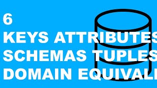 6: Relational Data Model - KEYS, Attributes, Schemas, Tuples, Domain, Equivalency