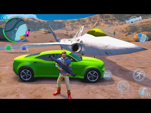 Flying US Fighter Jet Motorbikes and Cars Open World Vegas City Simulator - Android Gameplay.